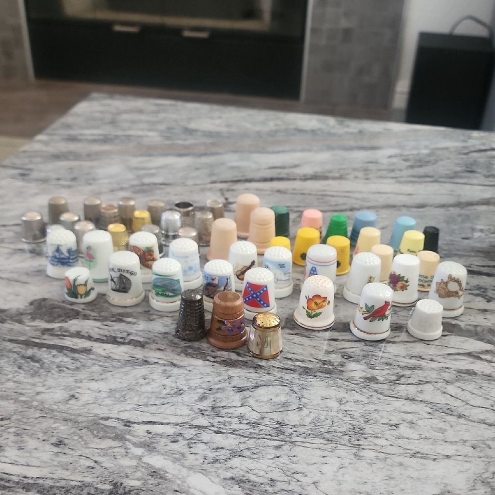 Thimbles, Vintage Lot Of 53